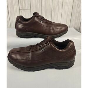 Mizuno Gore-Tex Leather Walking Shoes Mens Size 7 Brown Lace Up Zip Sneakers